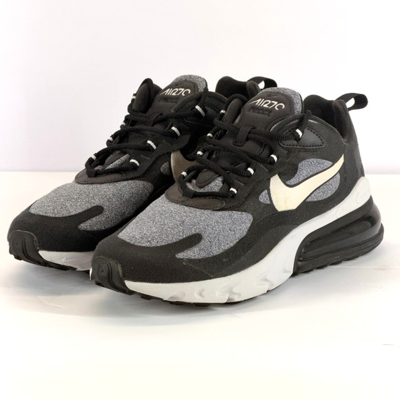 Nike Air Max 270 React Op-Art Men Size 8 Black Grey AO4971-001 Lace Up Running - Picture 2 of 10